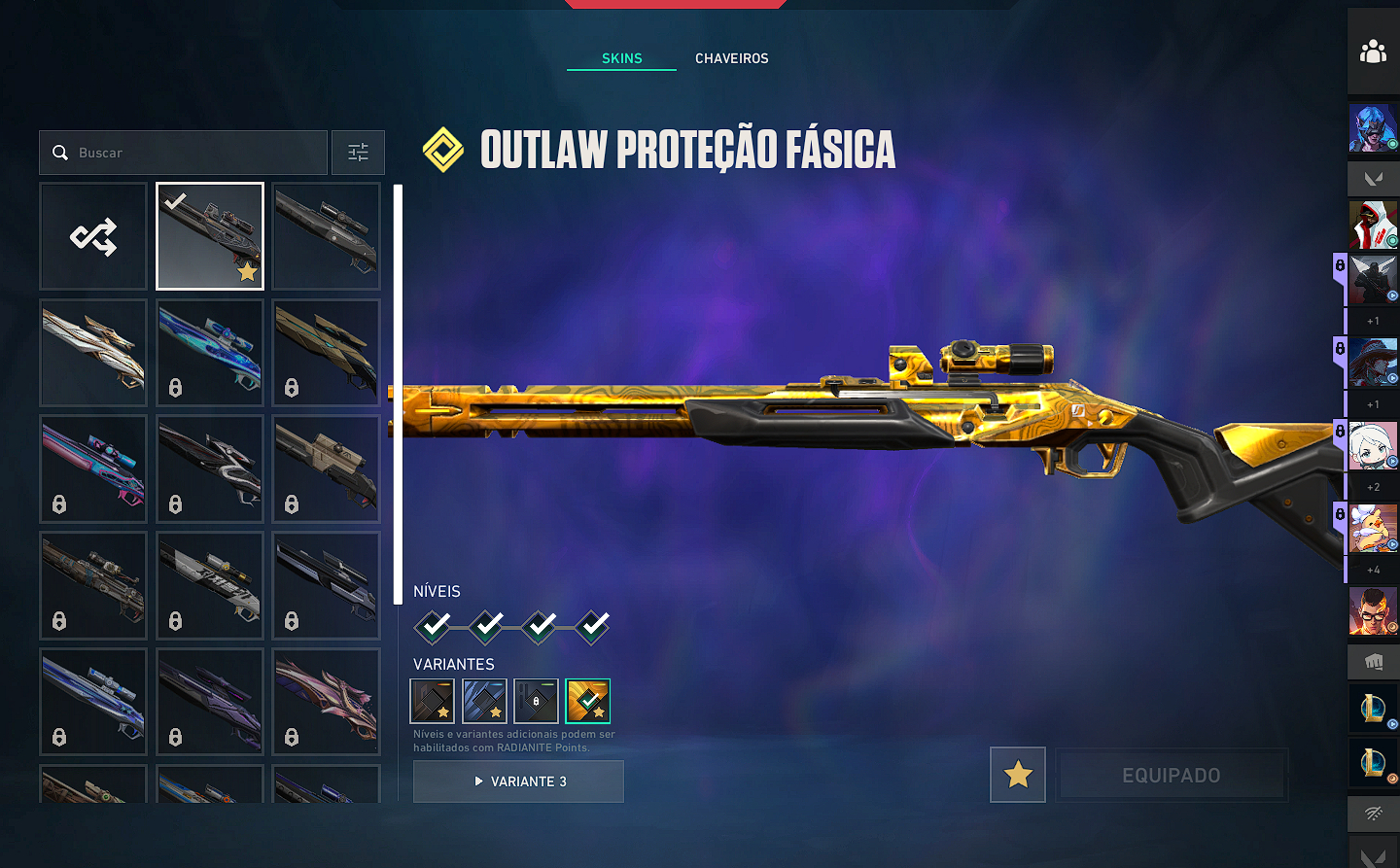 CONTA VALORANT - MUITAS SKINS - PEAK ASCENDENTE 3 - NEGOCIO VALOR
