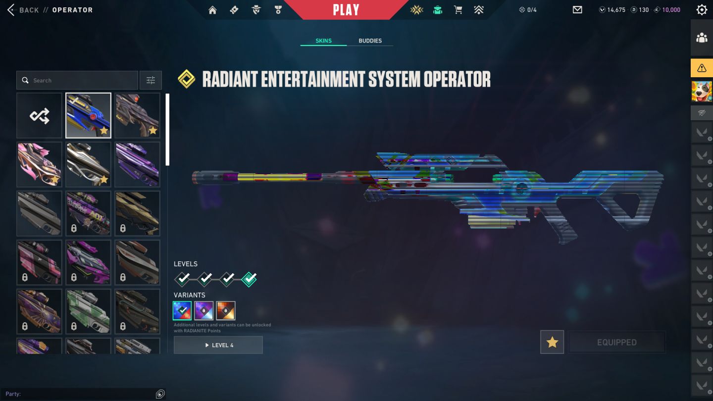 Conta de valorante cheia de skin e com vp