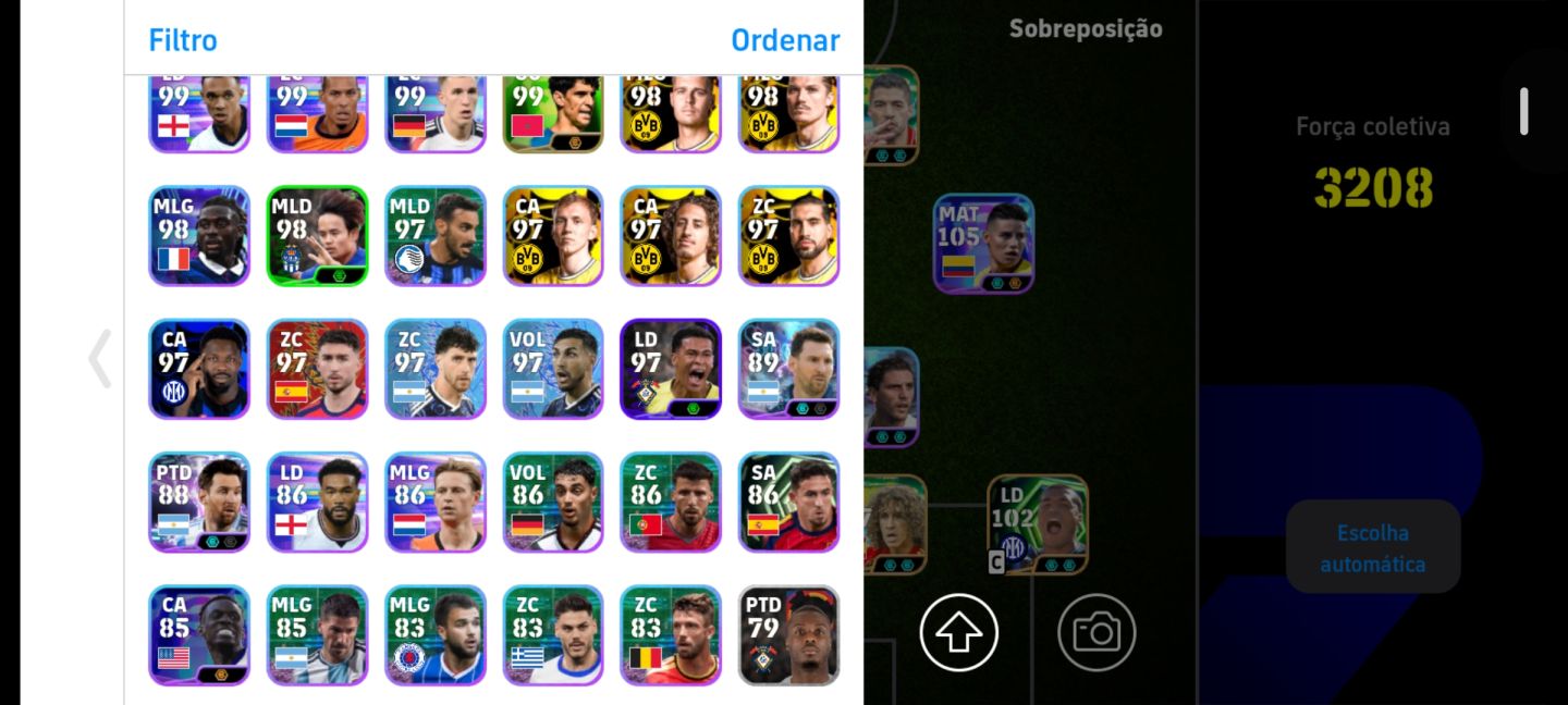 Conta de efootball com 4 jogadores de box