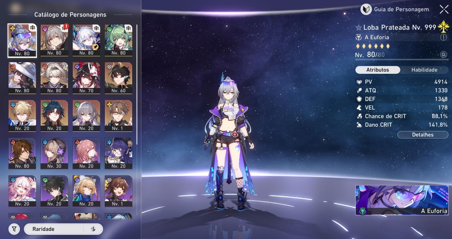 Conta America lvl 64 - Silver Wolf 999 Yao Gang com assinaturas.
