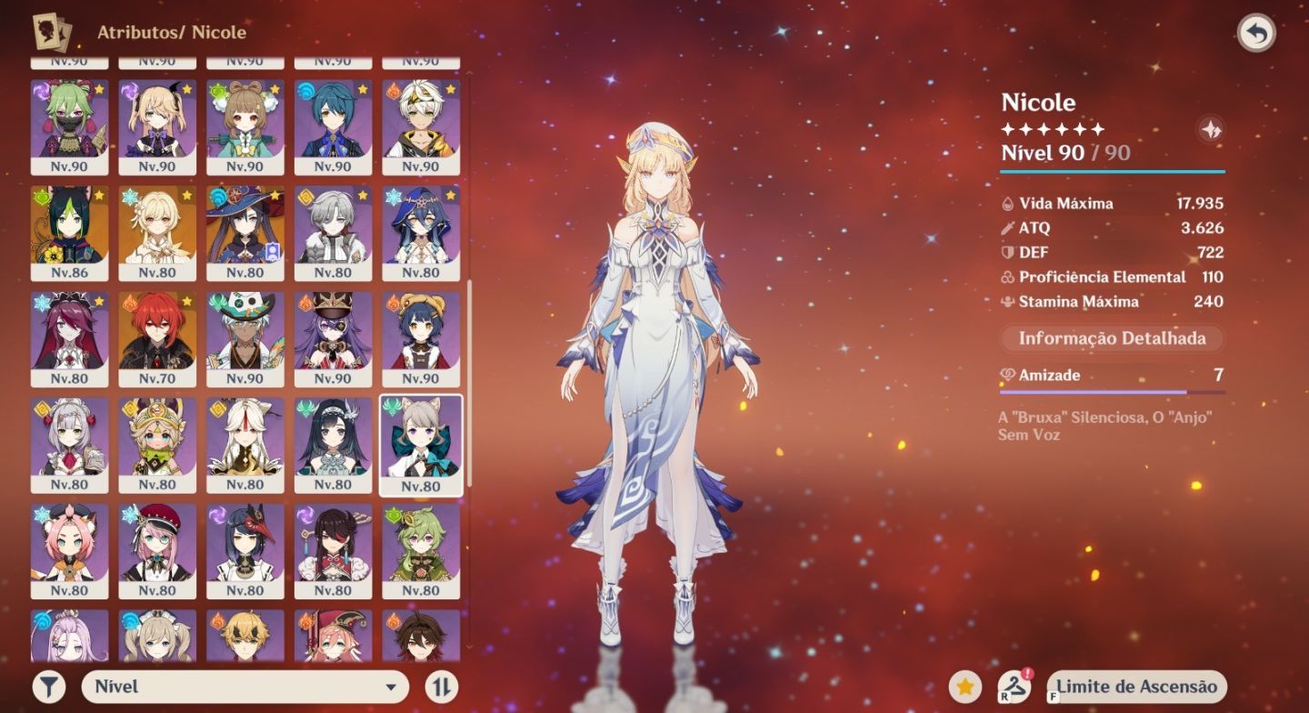 Conta RA 60 com 78 Personagens COM 20 PERSONAGENS DE BANNER LIMITADO!!!!