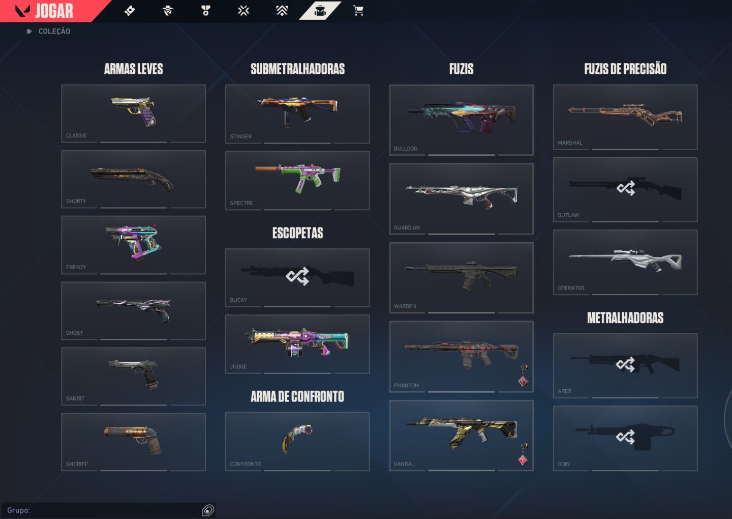 Conta Valorant com varias skins raras e normais o primeiro Mundial completo
