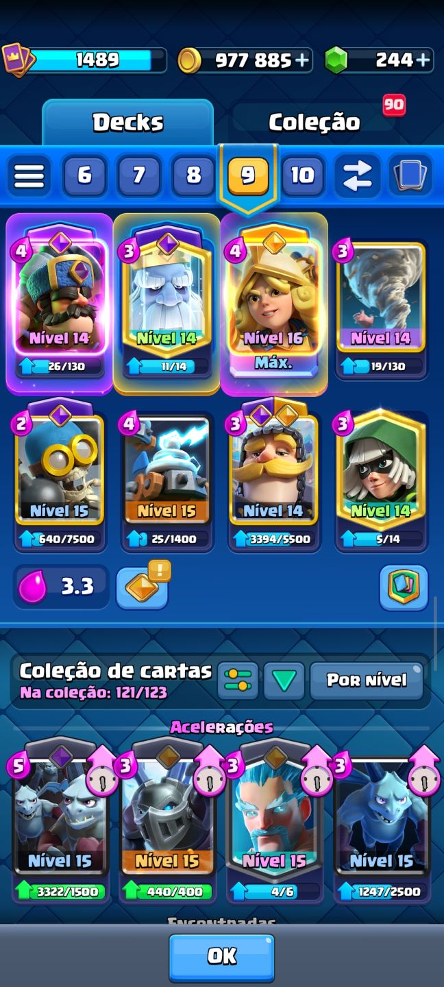 Conta de Clash Royale 10k+ de troféus e conta de Clash of clans CV 13