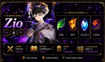 Conta inicial Epic Seven com Zio, ML Landy, ML Twin + 330 Molas + PVE Avançado