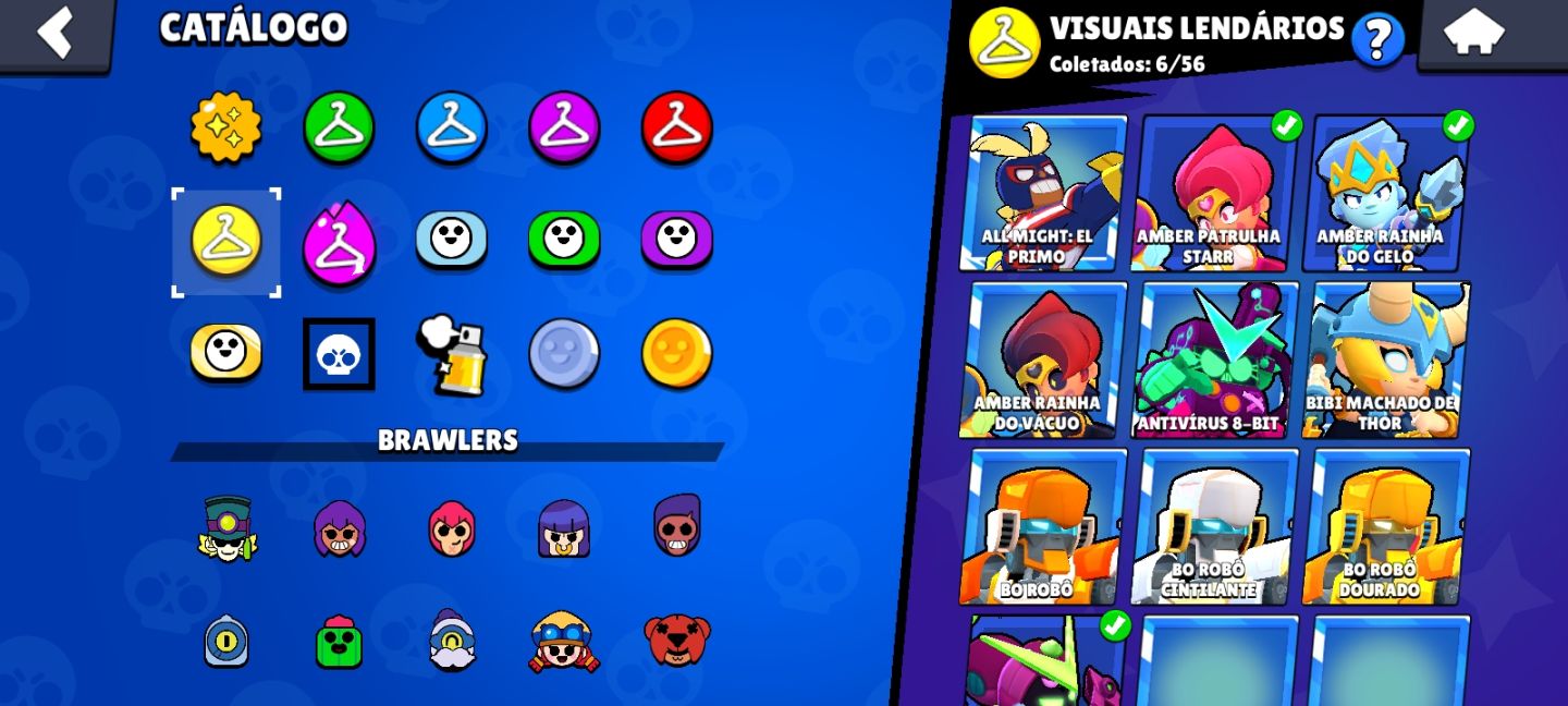 CONTA DE BRAWL STARS 70K+ extremamente upada e com diversas skins