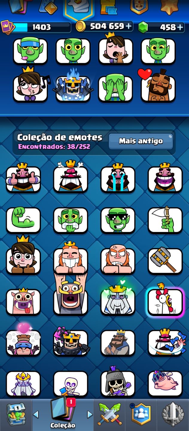 CONTA CLASH ROYALE TOP +9.600 TROFÉUS & MEIO MILHÃO DE OURO!