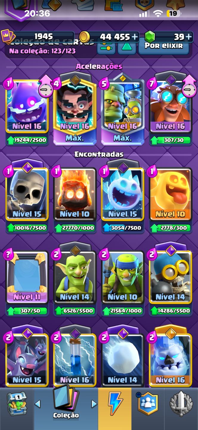 CONTA CLASH ROYALE ENDGAME | VÁRIAS CARTAS NÍVEL 16 MÁX. | 32/43 EVOLUÇÕES