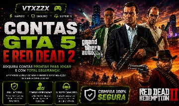 [MENOR PREÇO] Conta GTA 5 + Red Dead Redemption 2 | FULL ACESSO