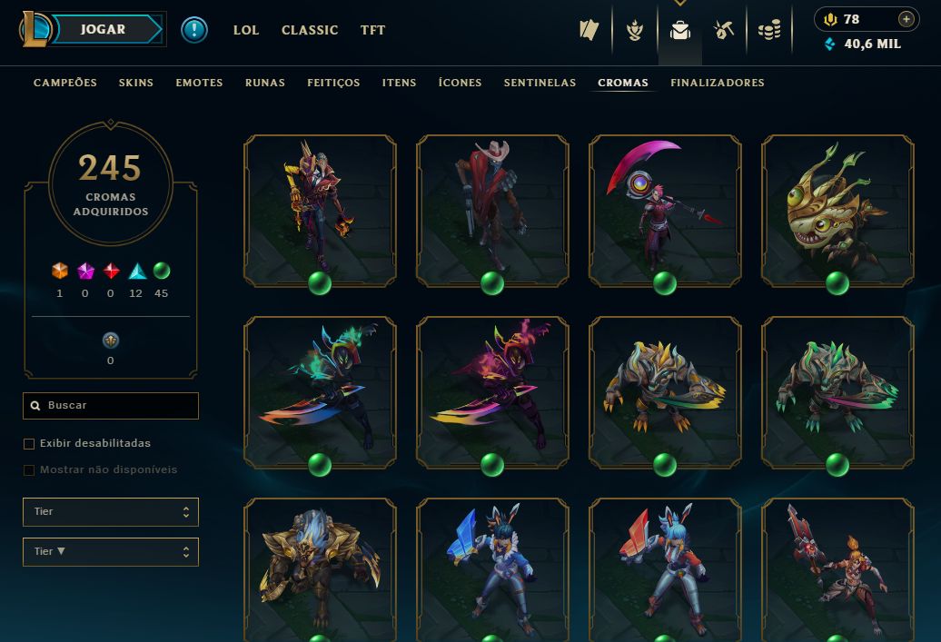 CONTA RARA DE 2014 FULL CAMPEÕES E SKIN AHRI FAKER,MONO RIVEN JHIN,DRAVEN 1 MI