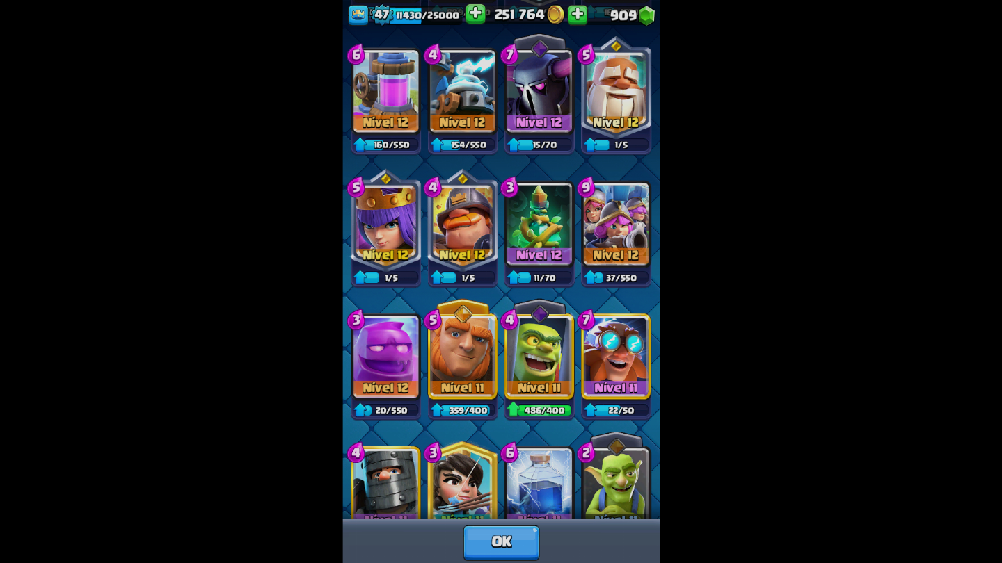 Conta de clash royale com 10k de trofeus muito boa e valor negociavel só vem!!!!
