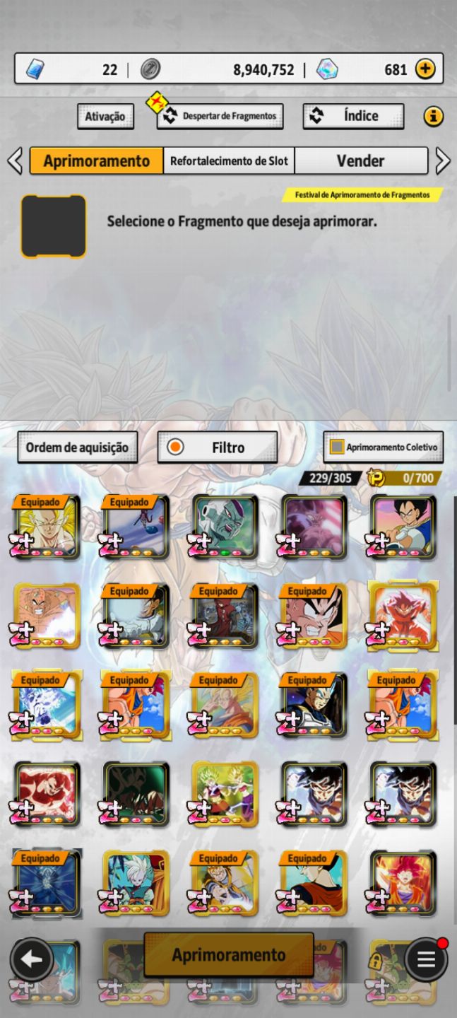 CONTA COMPETITIVA END GAME COM 9 ULTRAS E 1 LEGEND