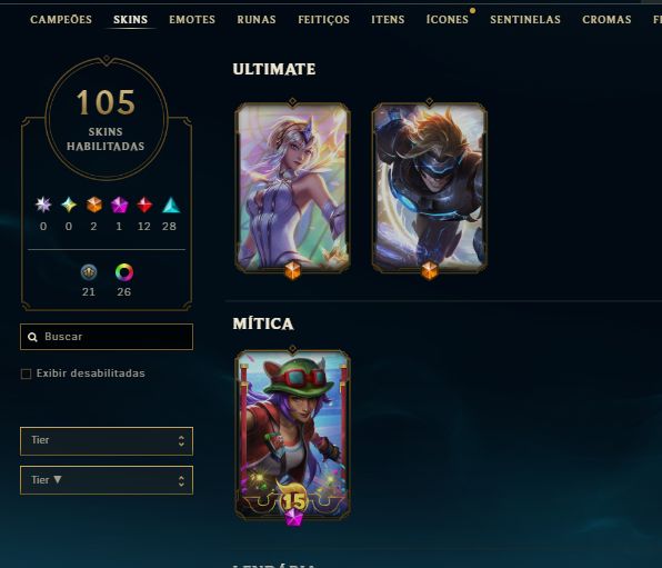 CONTA LOL MESTRE 62% DE WR / LVL 131 / 106 SKINS LUX ELEMENTALISTA EZ PULSIFE