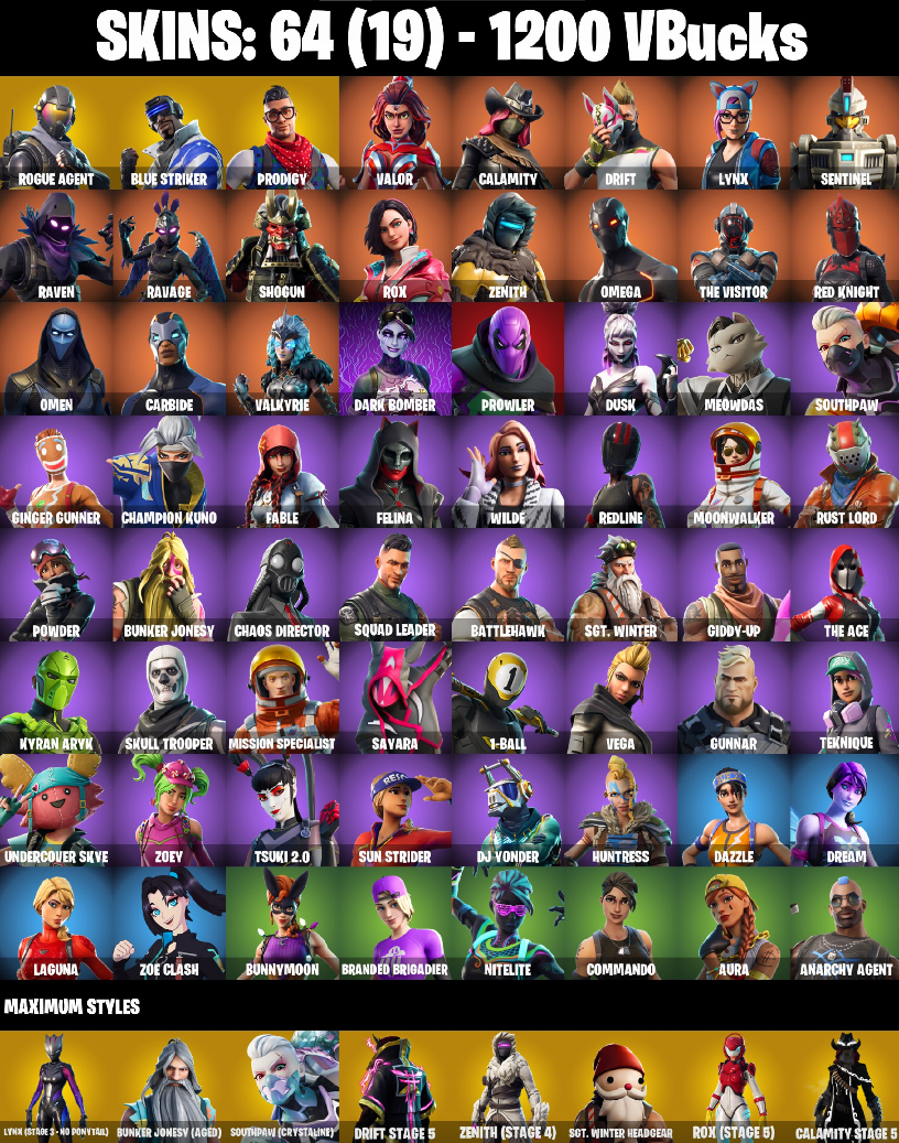 Conta fortnite - S3 inc 1200 vbucks