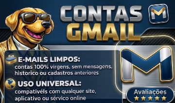 [CONTAS GMAIL] CONTAS NOVAS . IP BR | ENTREGA RÁPIDA |