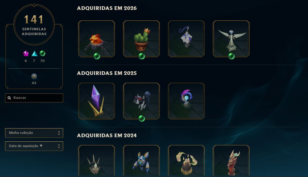 Conta Nivel 734/ 1243 Skins / 7 ultimates / 63 Míticas/ 86 Lendárias /392 cromas