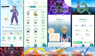 CONTA POKÉMON GO COM 2 MEWTOW DE ARMADURA+122 LENDÁRIO+13COM FUNDO DE LOCALIDADE