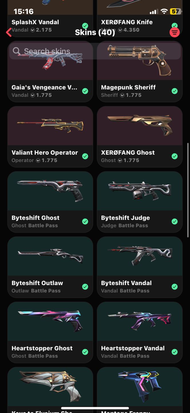 Conta valorant lvl 144 várias skins platina 1