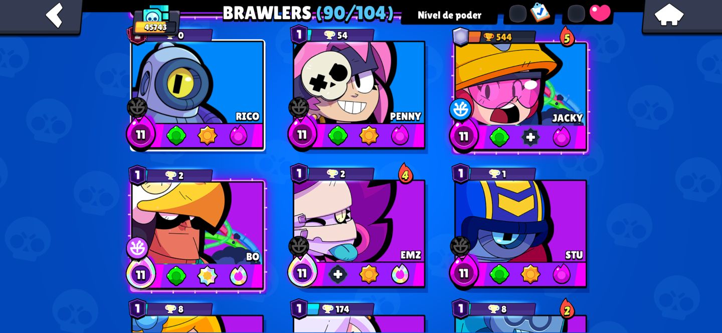 Conta de brawl stars, inumeras skins uma conta super completa.