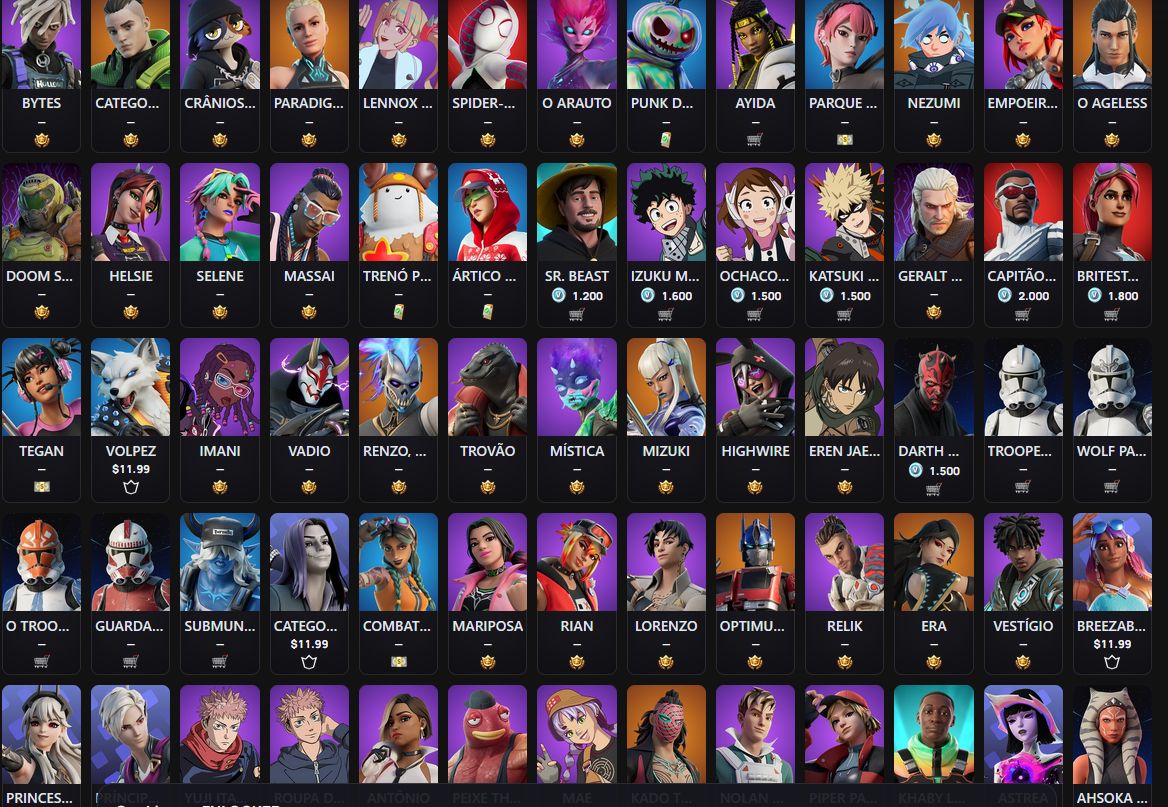 Conta FORTNITE 387 Skins + salve o mundo (V-BUCKS) FULL ACESSO