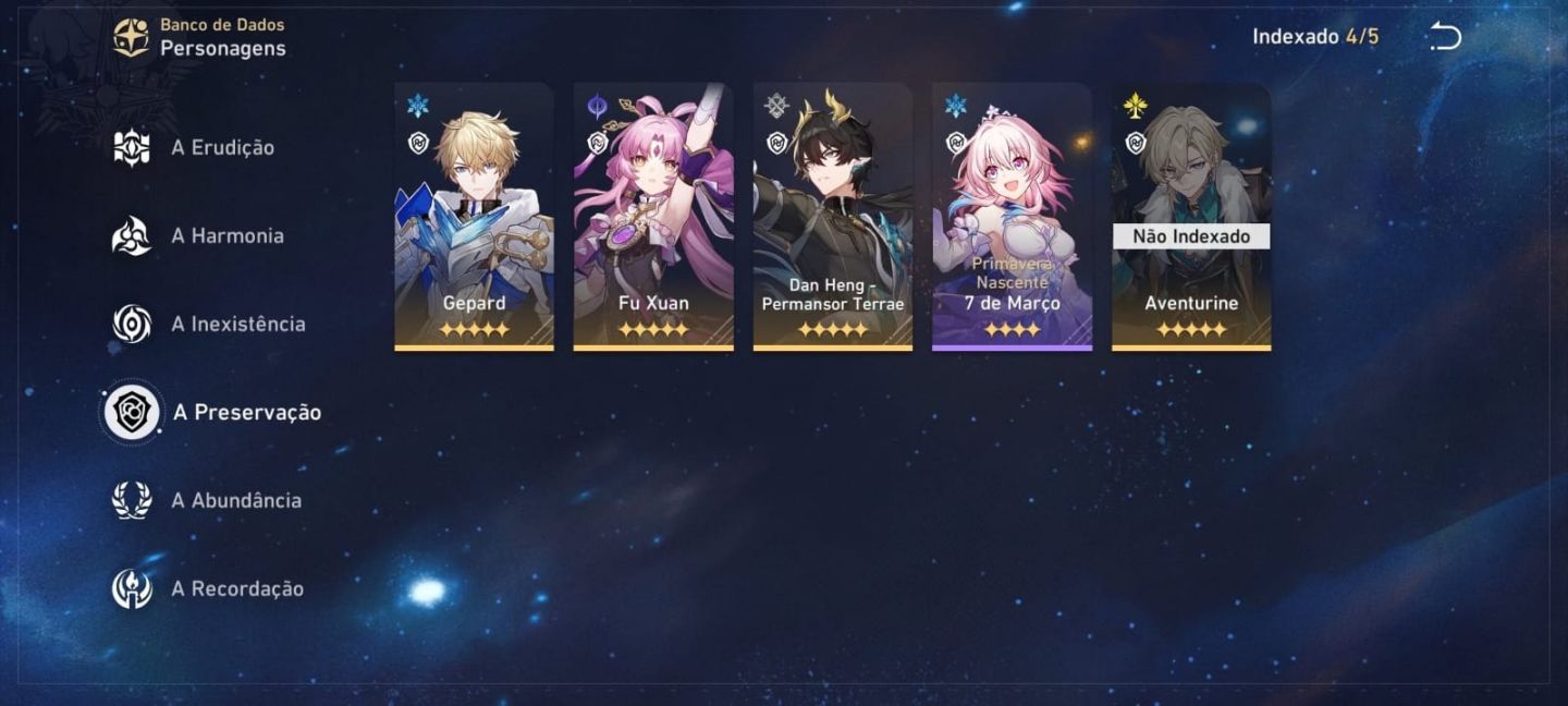 Conta AR70 end game, personagens t5 buildados