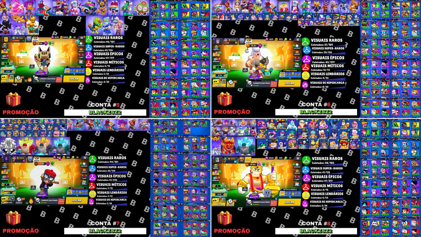 [ENTREGA AUTOMATIZADA] CONTAS BRAWL STARS, 60K,50K,40K,30K,20K - MENOR PREÇO!!