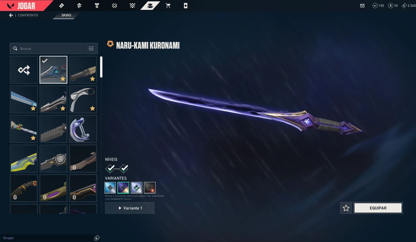 Conta Valorant- 3K R$ Gasto - Ex Imortal 1 - Coleção Toda Kuronami - Full Acesso