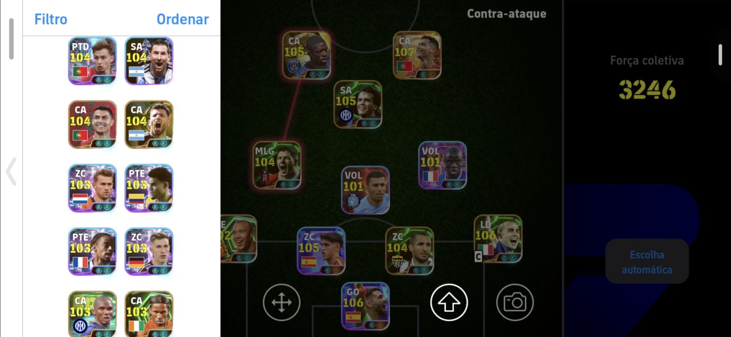 Conta de efotbol com 3244 de força com cr7 prime dembele bola de ouro e compania