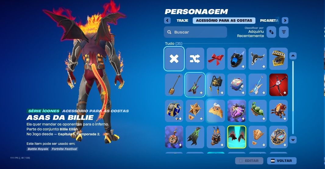 Conta de Fortnite Billie Elish
