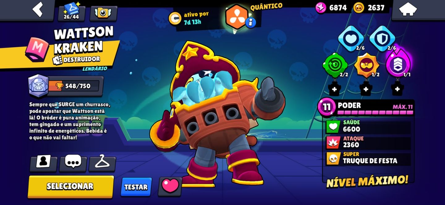 CONTA BRAWL STARS COM MUITAS SKINS E BRAWLERS UPADOS
