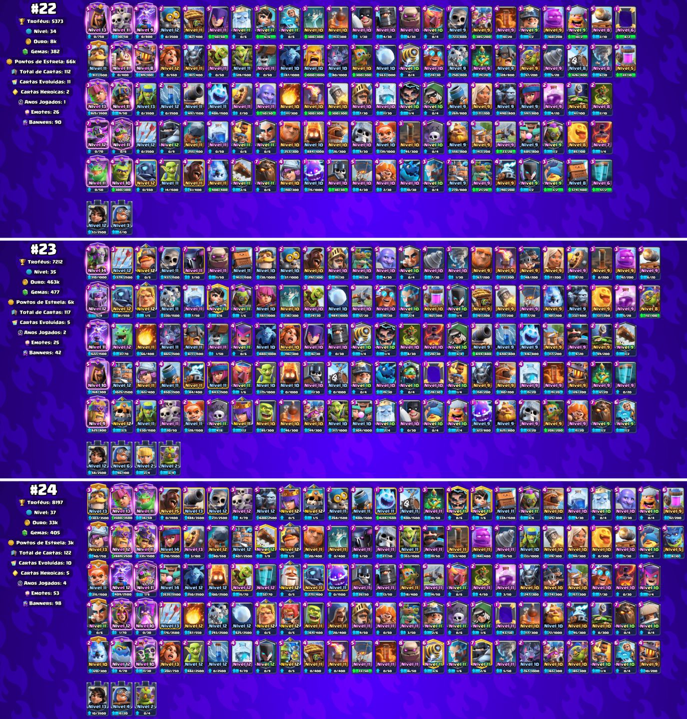 MELHOR VARIEDADE - IMAGENS + BRINDEs!! - CONTA CLASH ROYALE 1K-10K DE TROFEUS!