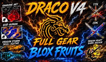 CONTA DE BLOX FRUITS | RAÇA DRACO V4 FULL + SANGUINE ART + CDK + TTK E MAIS..