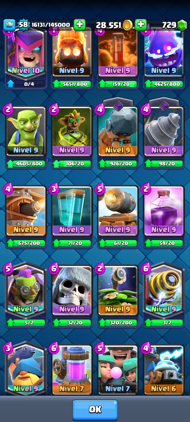 Conta Clash royale com 10500 troféus