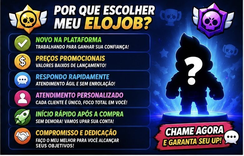 ELOJOB BRAWL STARS | Upo Rank, Troféus e Prestígio | PROMOÇÃO PROS PRIMEIROS!!!