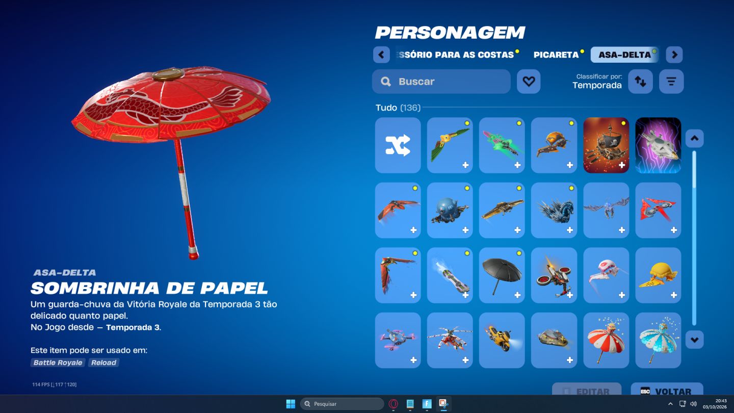 Conta Fortnite 187 skins + Royale Knight + Wingman + Omega