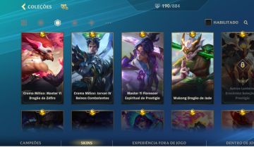 CONTA WR LVL 182 COM 190 SKINS NO PRECINHO
