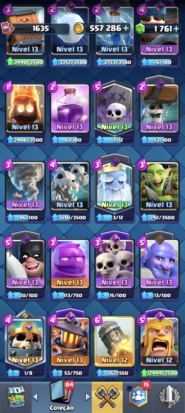 CONTA CLASH ROYALE 13K DE TROFEUS