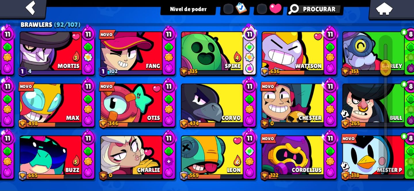 Conta Brawl Stars 2022 com Leon, várias skins e Brawlers maximizados!