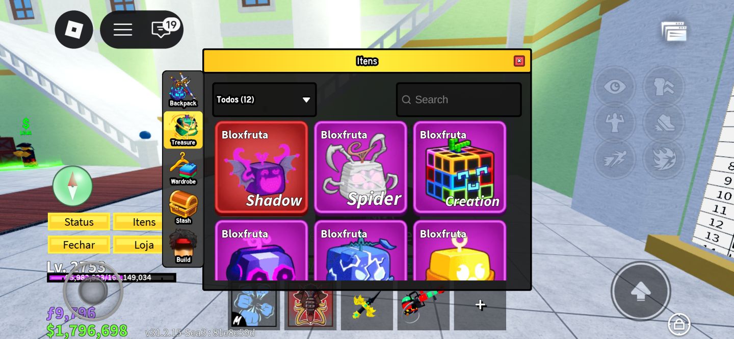 Conta Blox Fruits Lv. 2753 | CDK + 3 Game Passes + Shadow + Mamute!