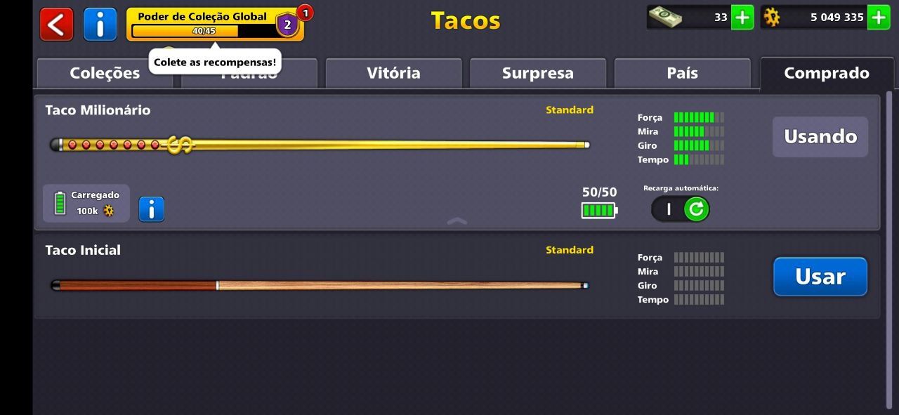 [MENOR PREÇO] - CONTAS 8 BALL POOL COM FICHAS/TACO/CASH - [ENTREGA AUTOMÁTICA]