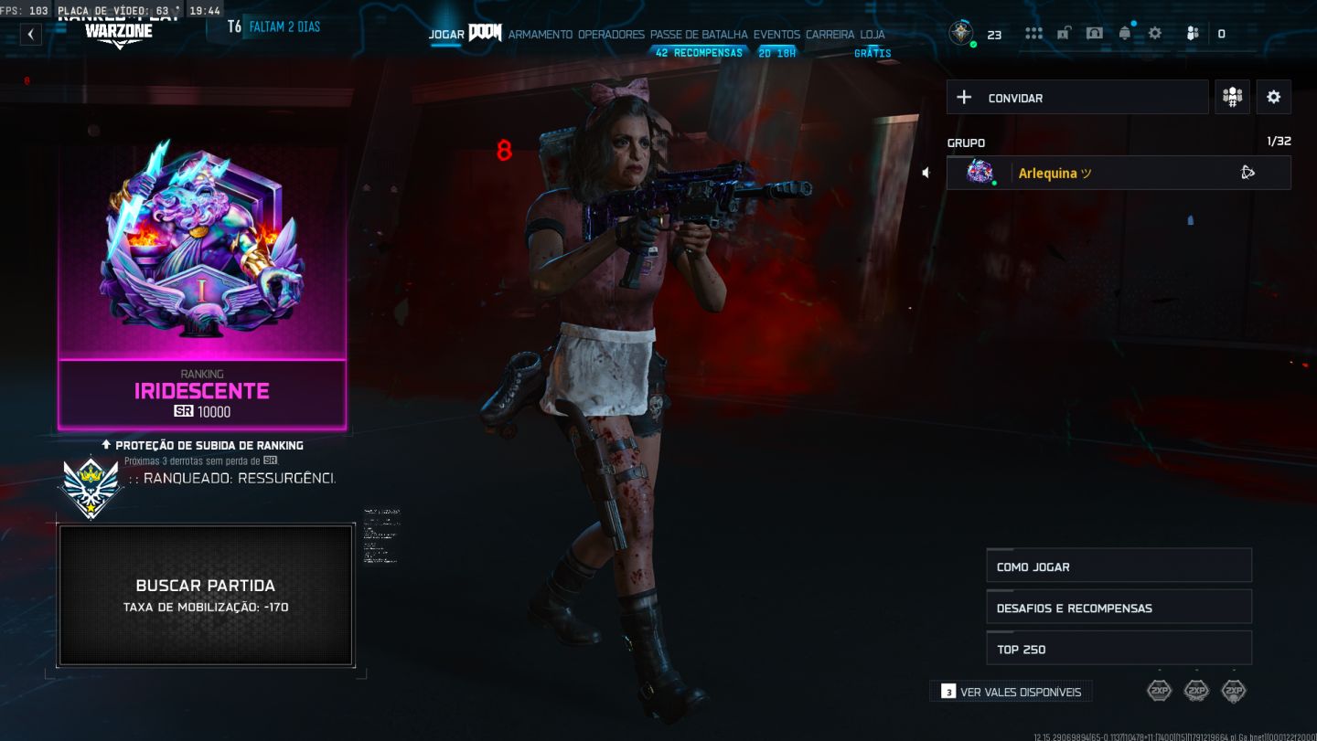 CONTA CALL OF DUTY: WARZONE. IRIDESCENTE O RANK MAIS DIFÍCIL DA TEMPORADA!