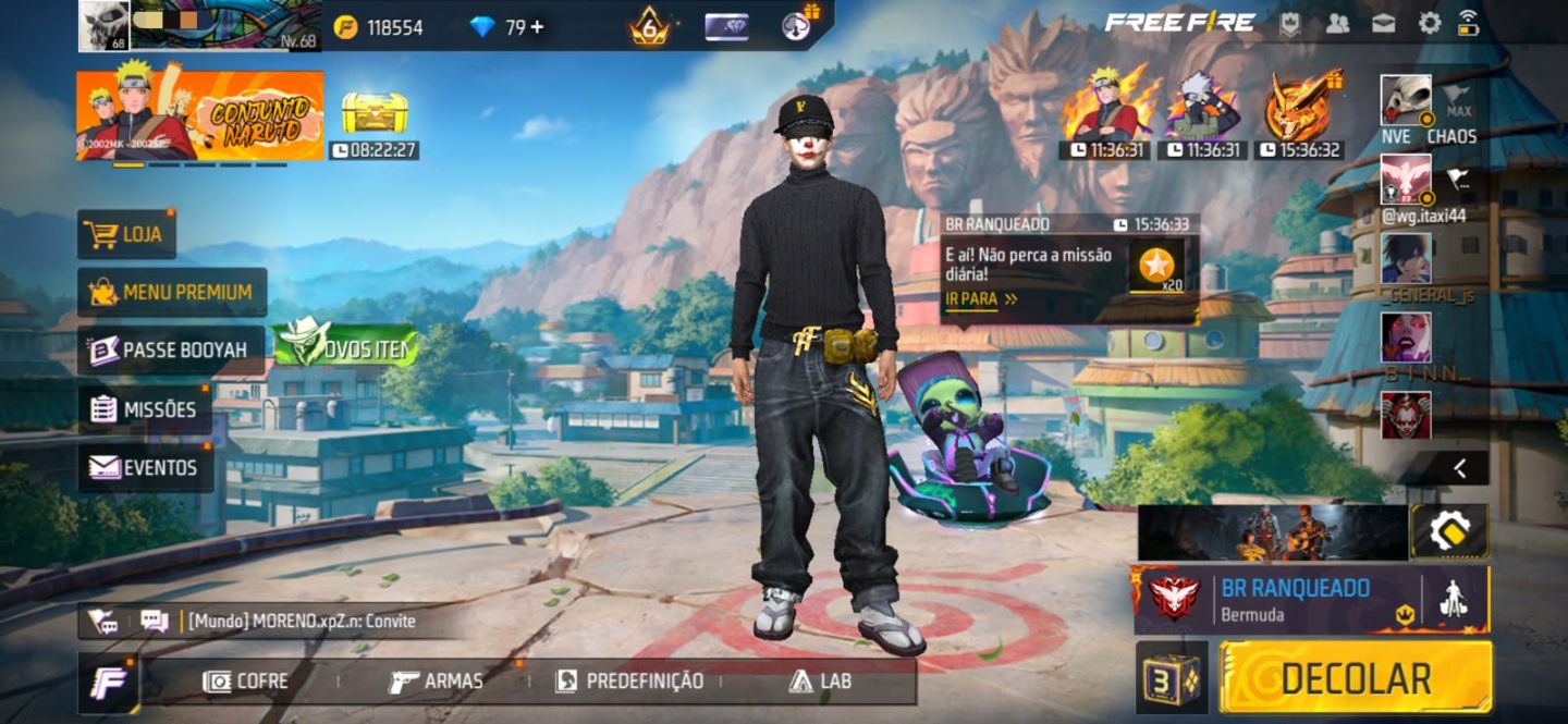 FREE FIRE LVL 68 | 1, 2 E 3 PASSE | CONTA ANTIGA + RARIDADES