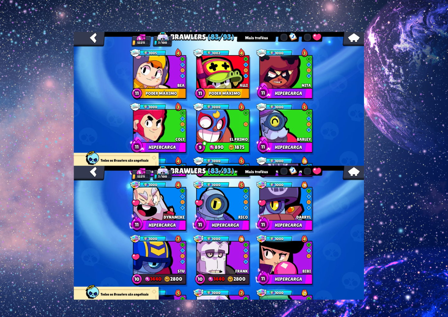 Conta brawl stars premium Varias skins, passes, ...