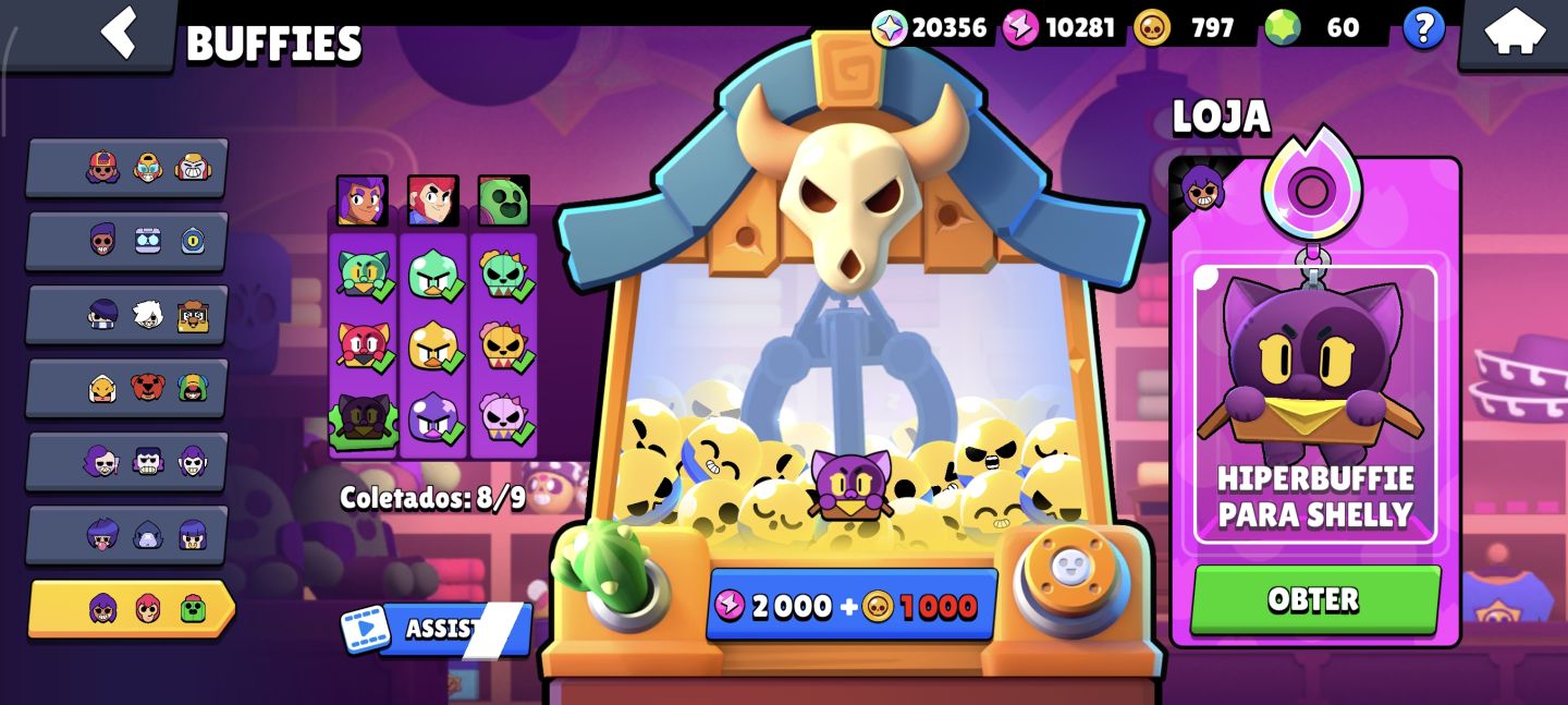 CONTA BRAWL STARS RARA
