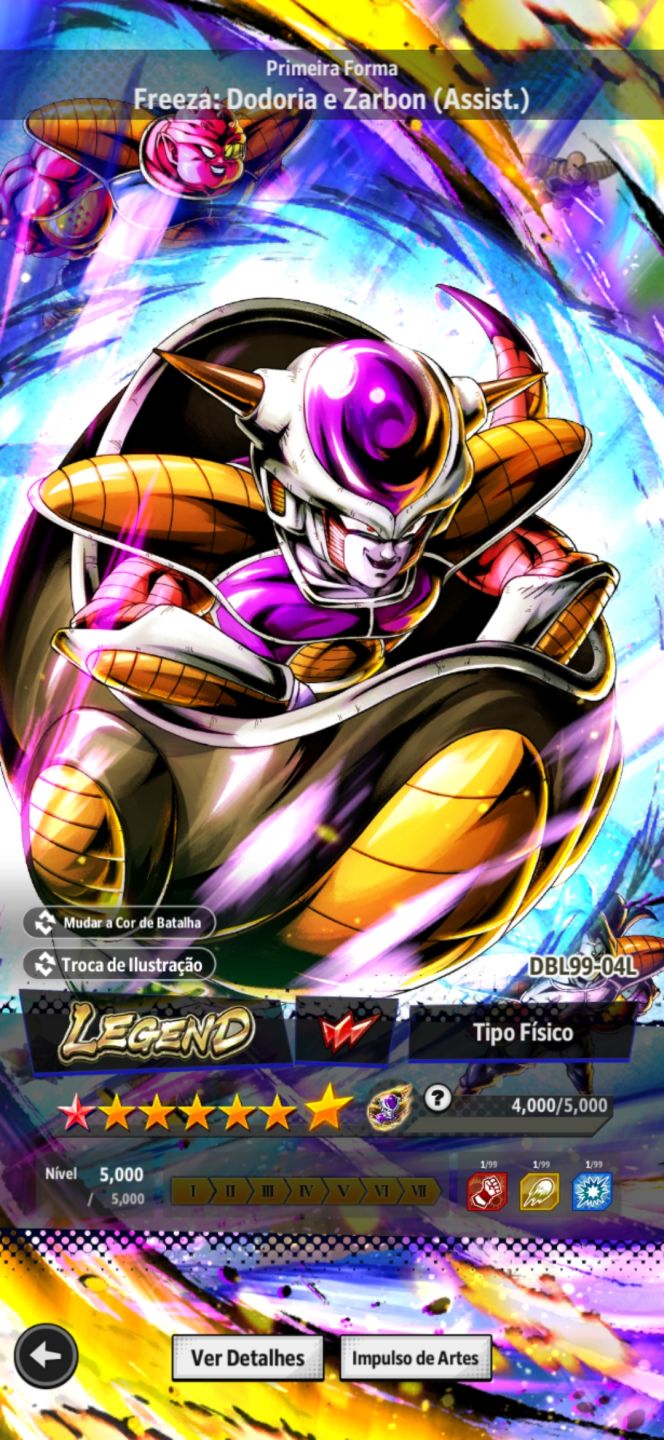 Freeza Legend, Golden frieza e Cooler Ultra e Zarbon, Todos 8 Estrelas time Meta