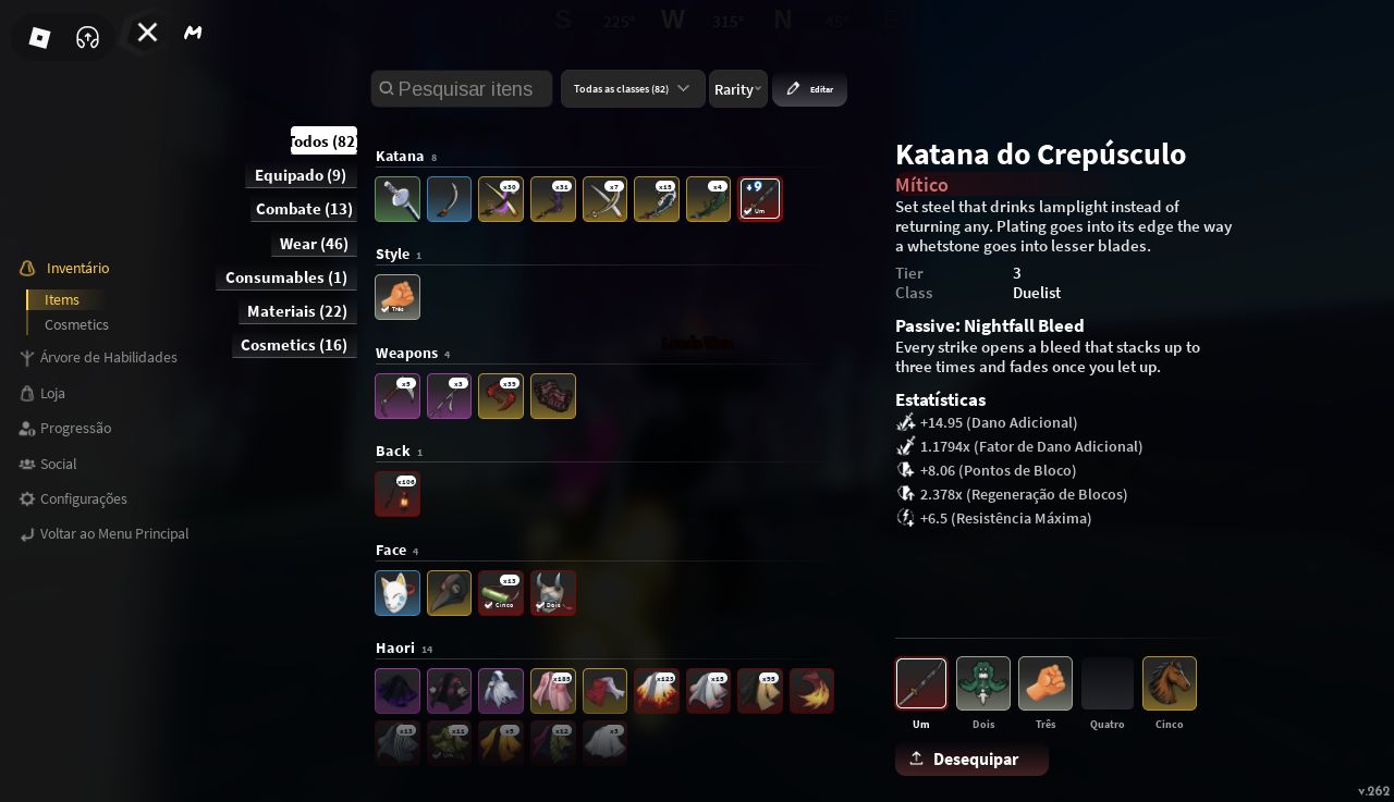 Conta Slayer 2 , Level Maximo , Katana Nightfall T3 +9 Clan Rengoku