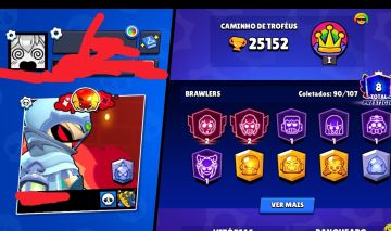 Conta brawl stars com bons upgrade de brawlers, conta boa pra ranked