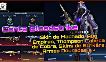 Conta Blood, Bastão, Chinelo, Skins de armas Eterna e Ultra, Skins de Strikers +