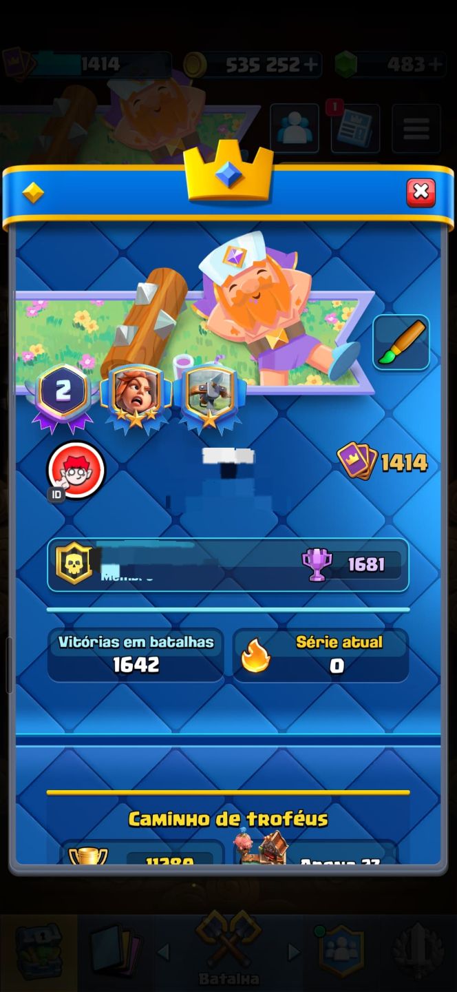 Conta de clash pra sair rápido