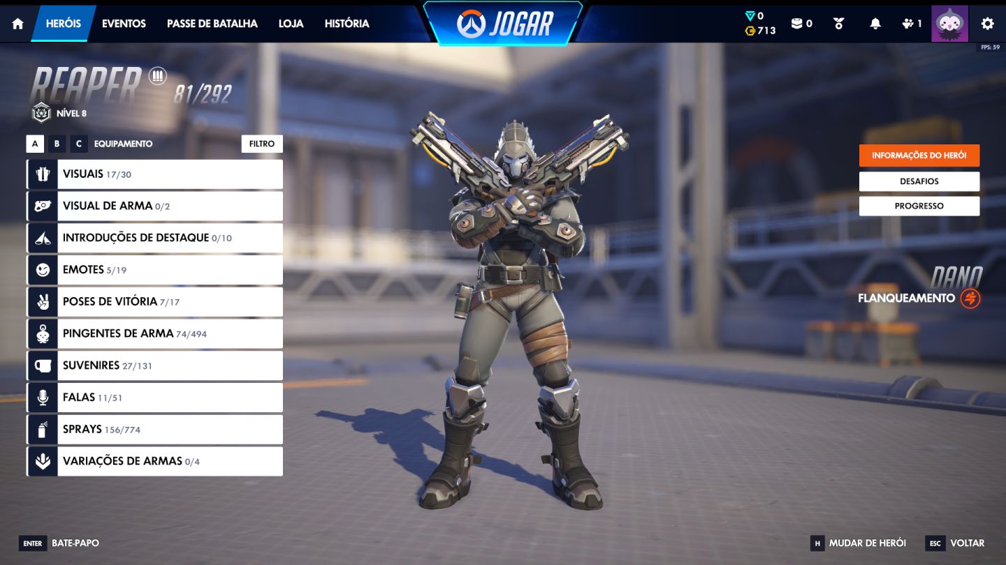 OVERWATCH 2 | CONTA COM 250 SKINS + MÍTICAS NÍVEL 4!