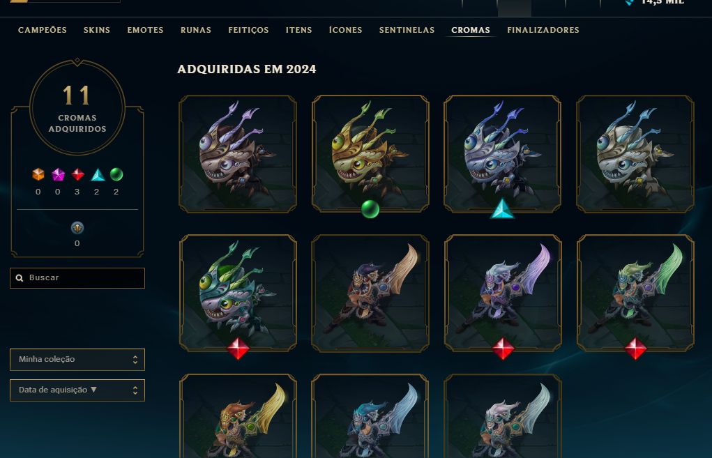 [Entrega Automática] Conta Lol Platina, 50 Skins, Lendária, 14K Ea, 100%Segura